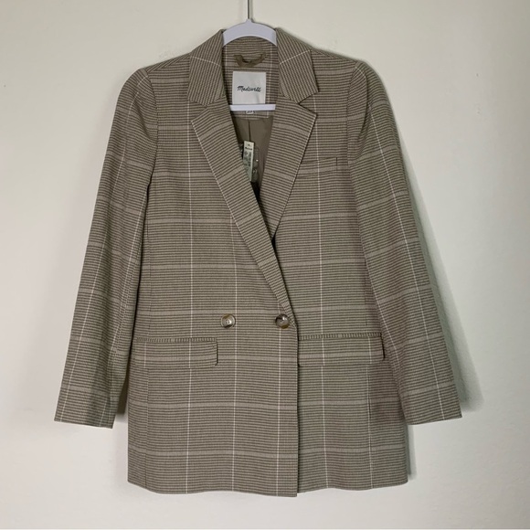 Madewell Dorset blazer in windowpane XXS - Picture 6 of 9